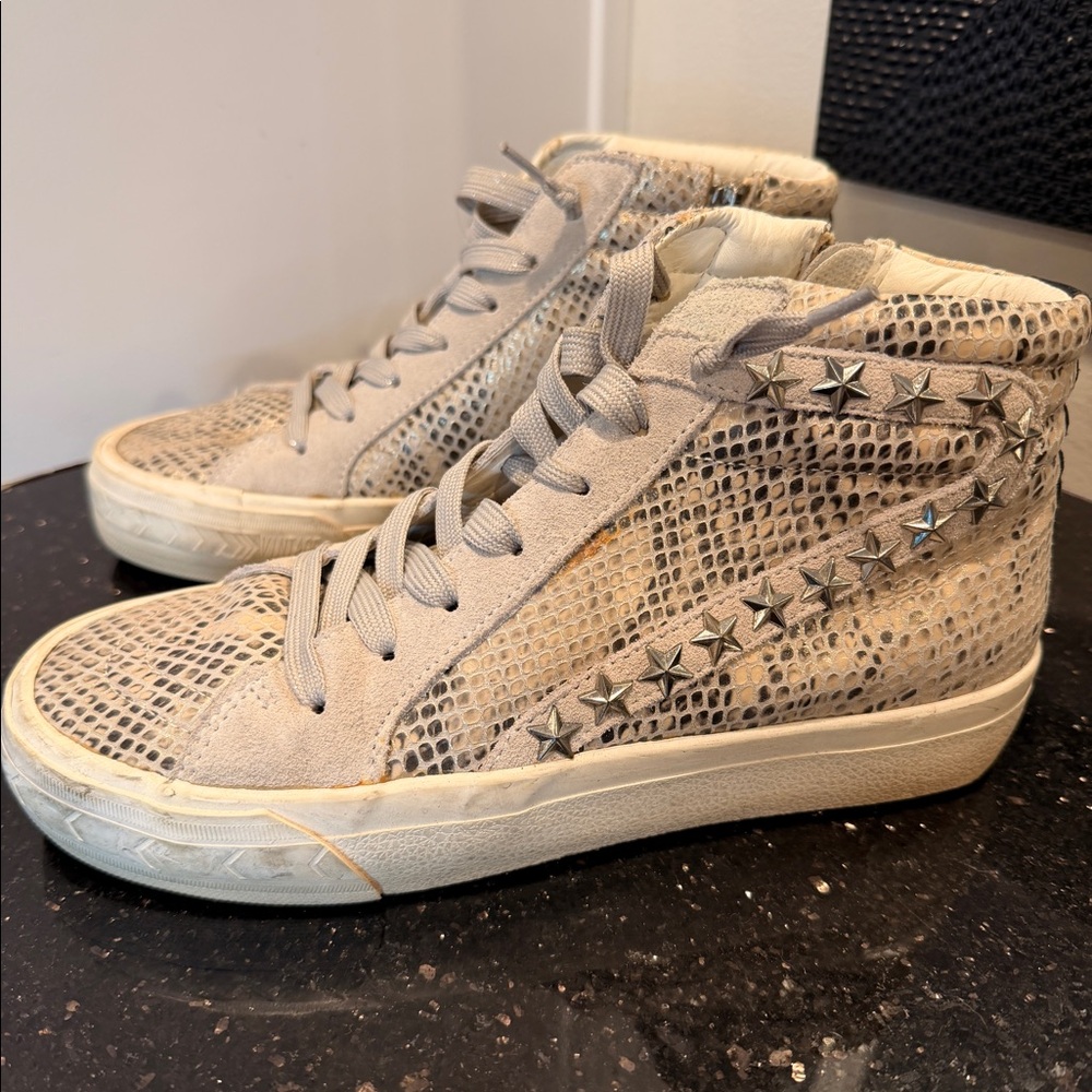 Havana Vintage Hightop Sneakers Wild Snake Sz  7.5